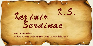 Kazimir Serdinac vizit kartica